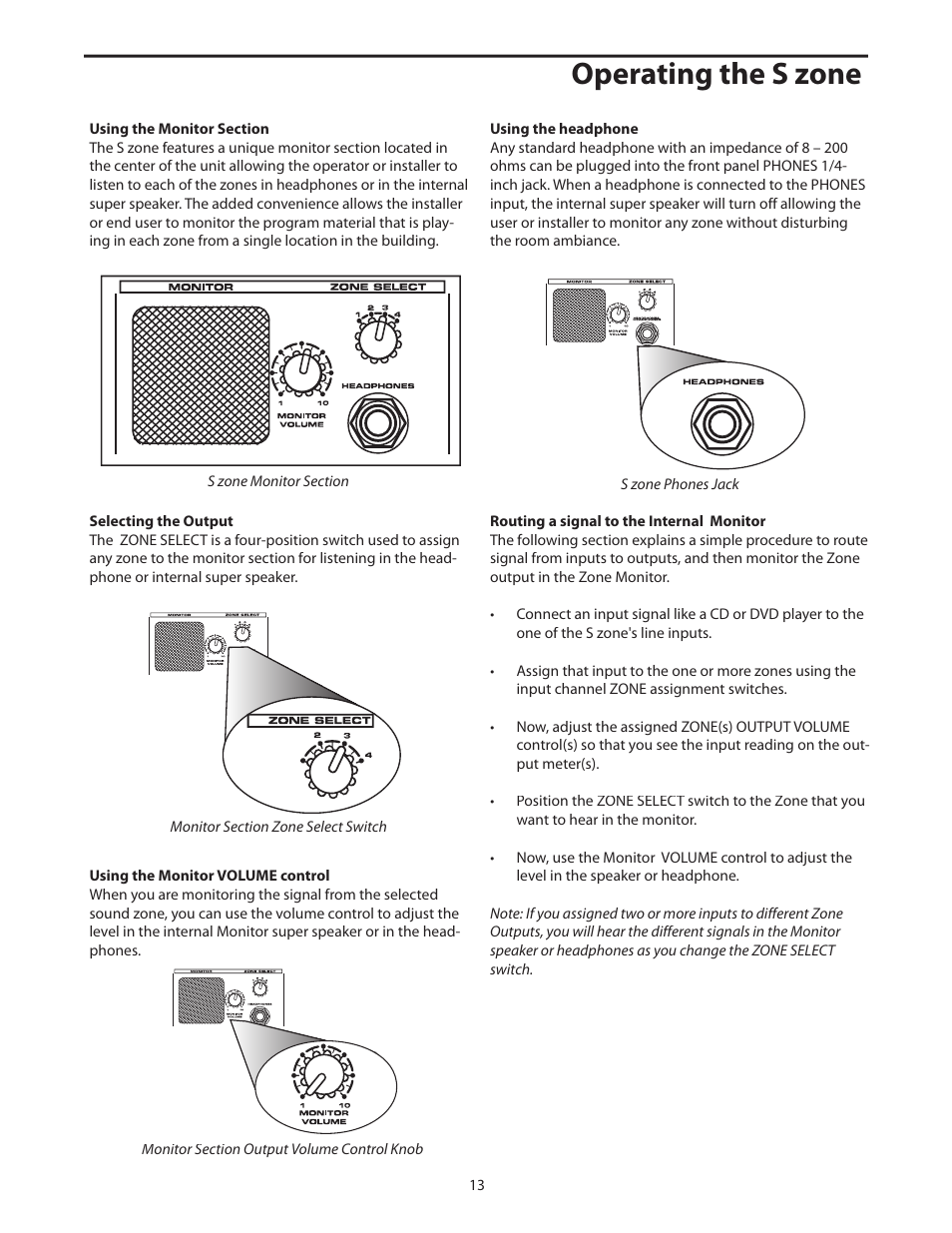 Operating the s zone | Samson S.zone S Class User Manual | Page 15 / 28