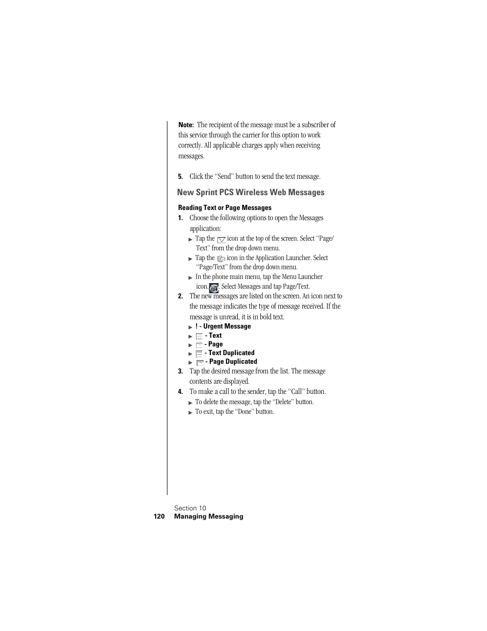 New sprint pcs wireless web messages | Samsung SPH-I300 User Manual | Page 123 / 313