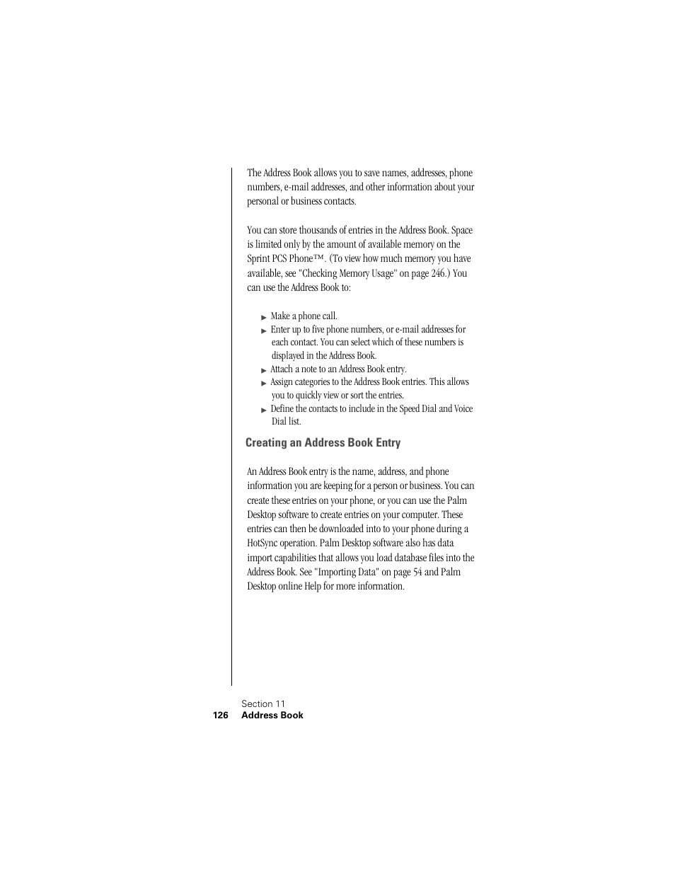 Creating an address book entry | Samsung SPH-I300 User Manual | Page 129 / 313