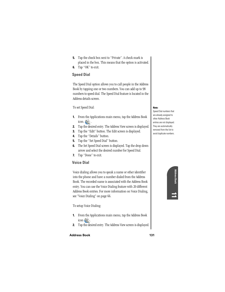Speed dial, Voice dial, Ad 11 | Samsung SPH-I300 User Manual | Page 134 / 313