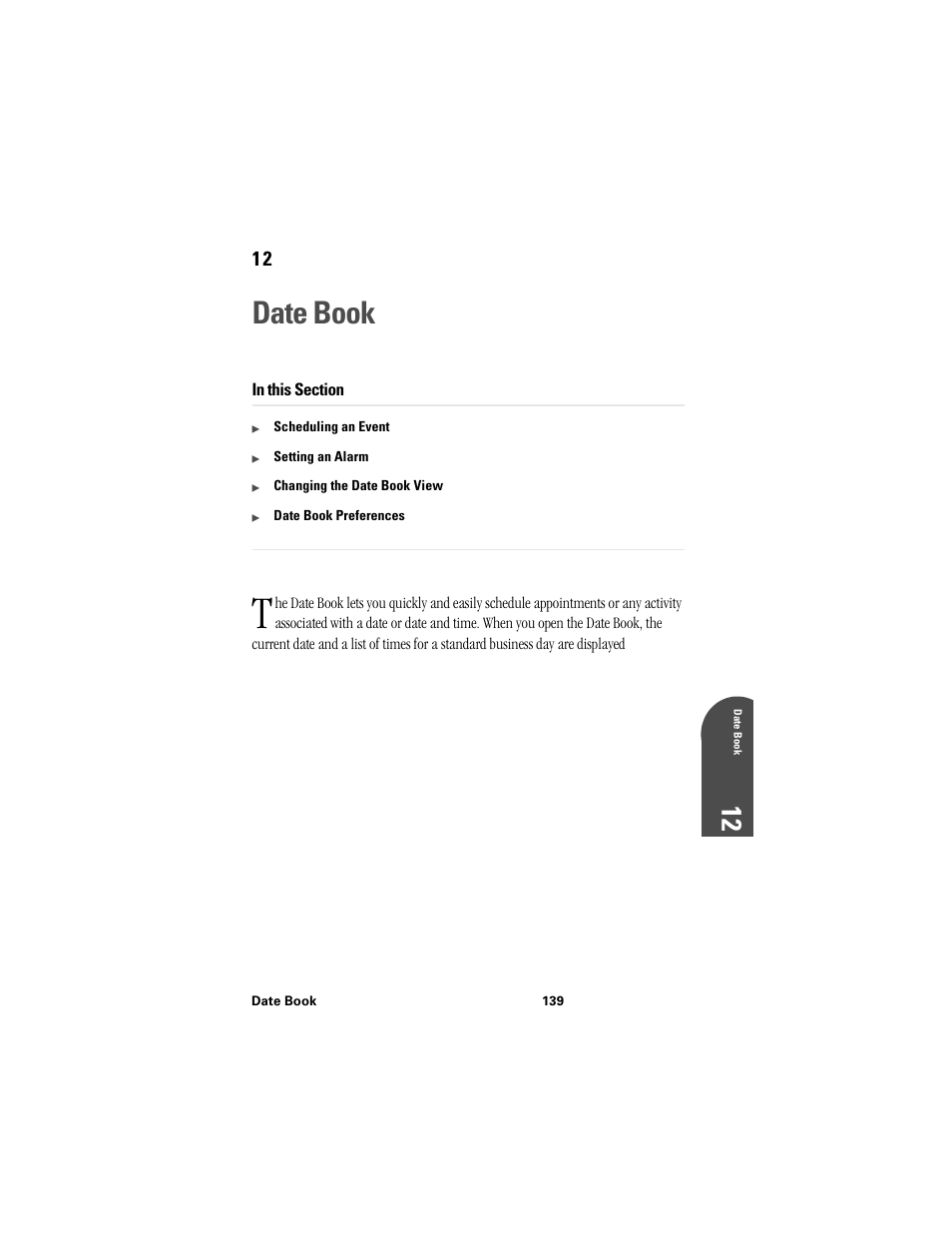 Date book, 12 da 12 | Samsung SPH-I300 User Manual | Page 142 / 313