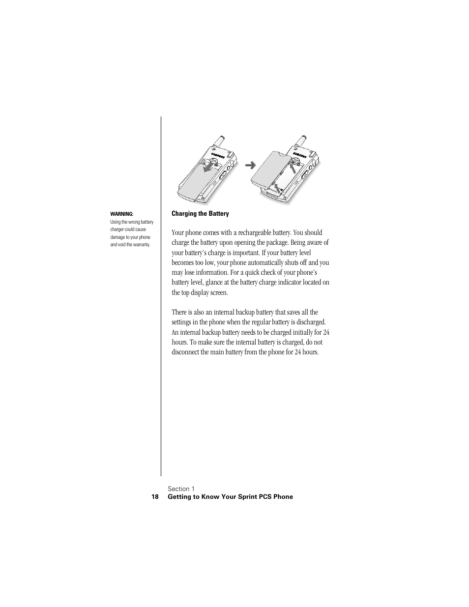 Charging the battery | Samsung SPH-I300 User Manual | Page 21 / 313
