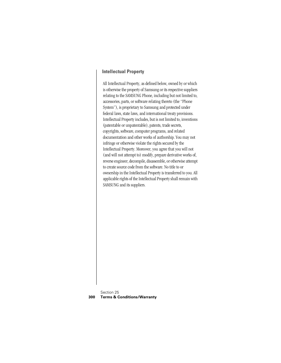 Intellectual property | Samsung SPH-I300 User Manual | Page 303 / 313