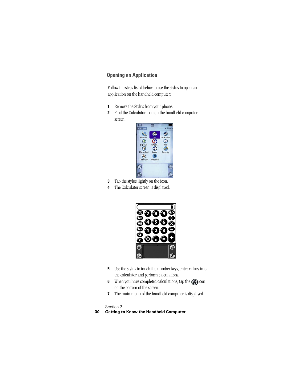 Opening an application | Samsung SPH-I300 User Manual | Page 33 / 313