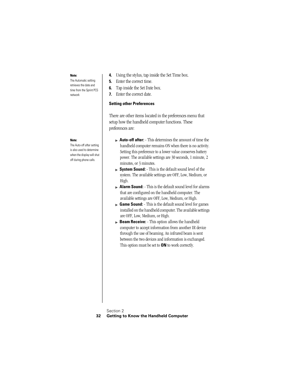 Setting other preferences | Samsung SPH-I300 User Manual | Page 35 / 313