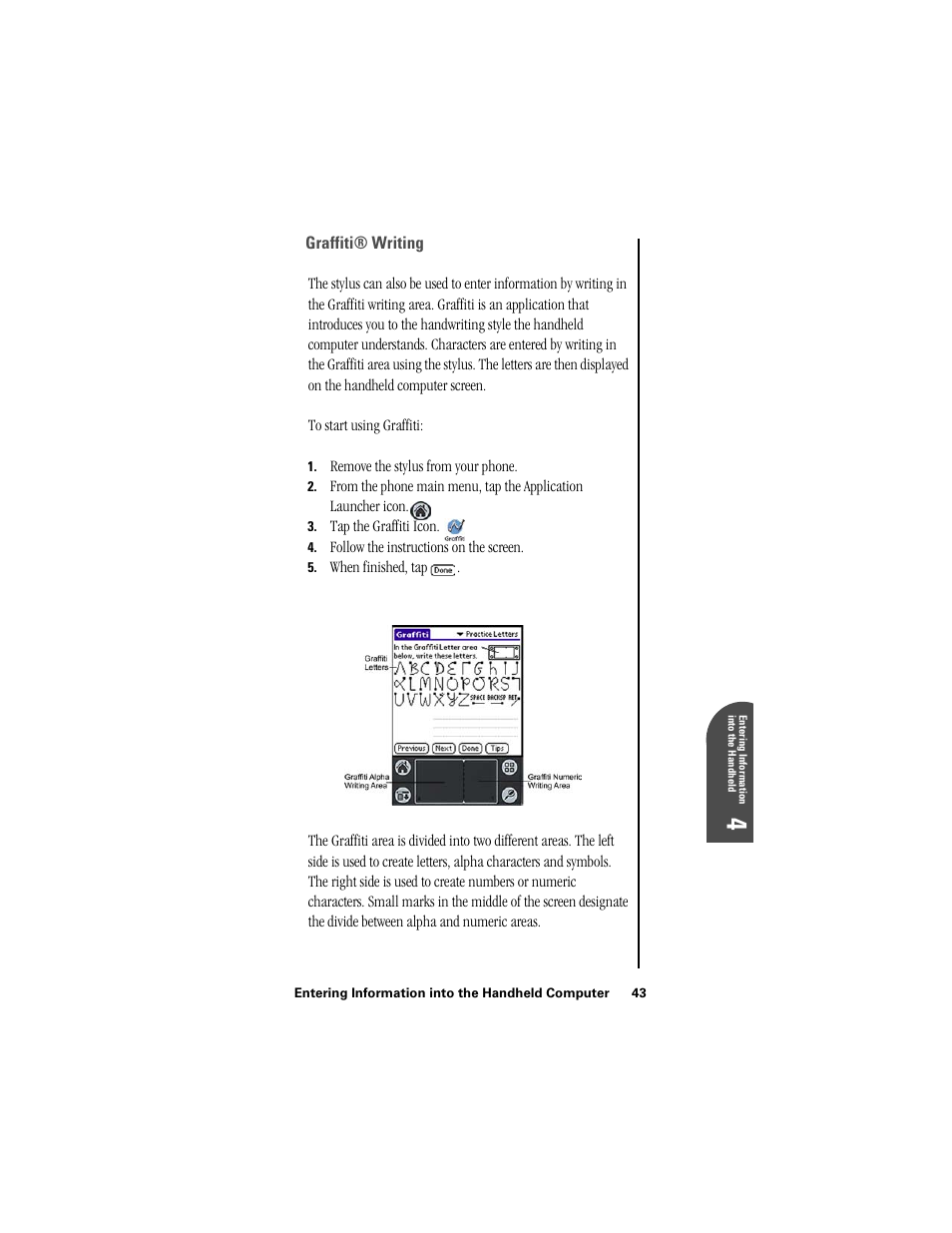 Graffiti® writing, 4en 4 | Samsung SPH-I300 User Manual | Page 46 / 313