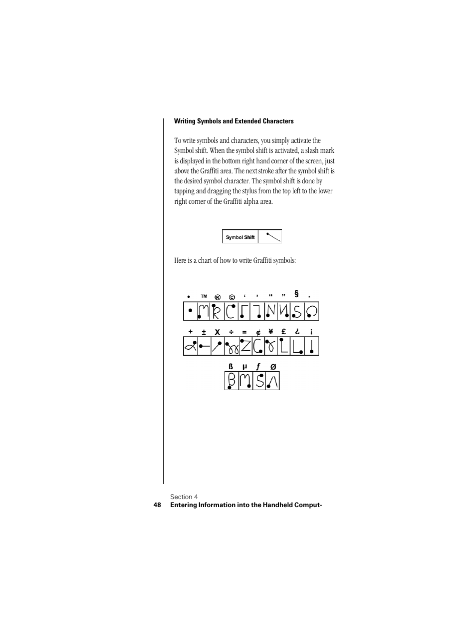 Writing symbols and extended characters | Samsung SPH-I300 User Manual | Page 51 / 313