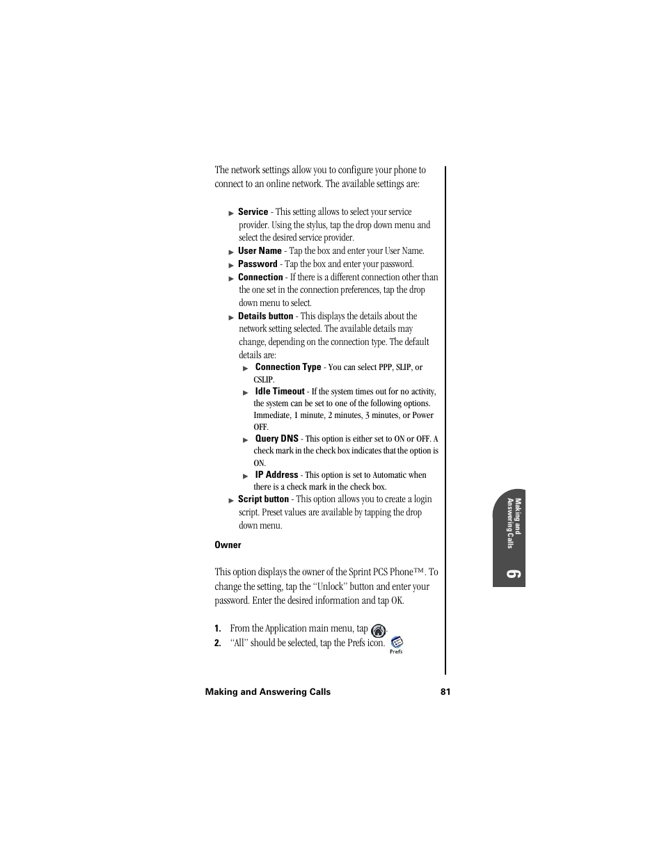 Owner | Samsung SPH-I300 User Manual | Page 84 / 313