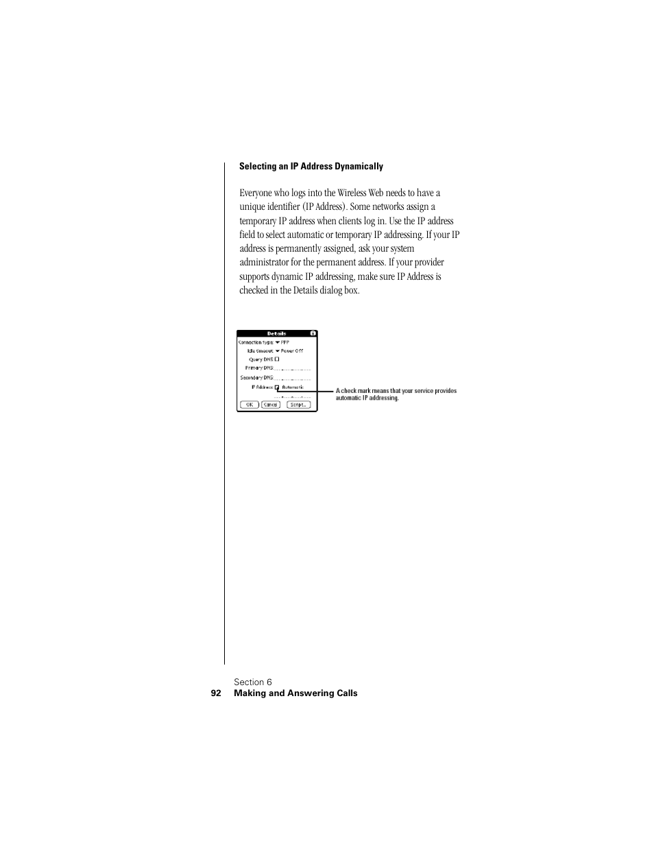 Selecting an ip address dynamically | Samsung SPH-I300 User Manual | Page 95 / 313