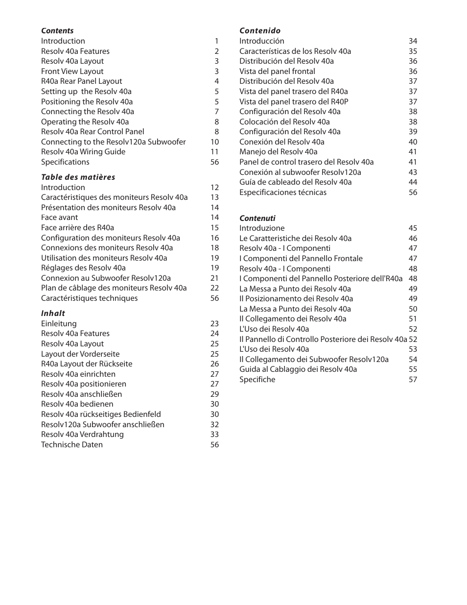 Samson Studio Reference Monitor System Resolv 40a User Manual | Page 4 / 64