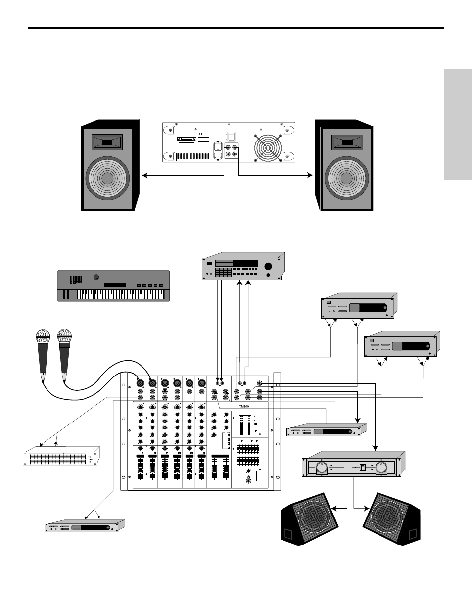 Tm300 interconnections - stereo configuration, Tm300 interconnections - stereo configuration 13, English | Samson TM300 User Manual | Page 13 / 58