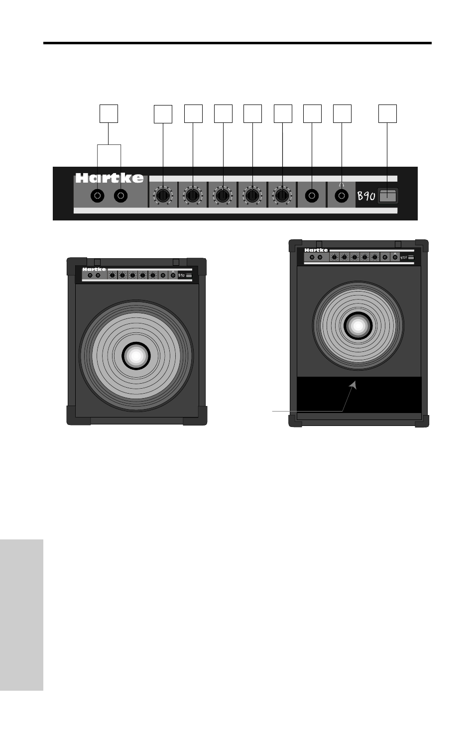 Recorrido guiado, Panel frontal, Recorrido guiado 28 | Panel frontal 28, Recorrido guiado: panel frontal, Esp anol, Hartke, B120 second speaker | Samson B90 User Manual | Page 28 / 33