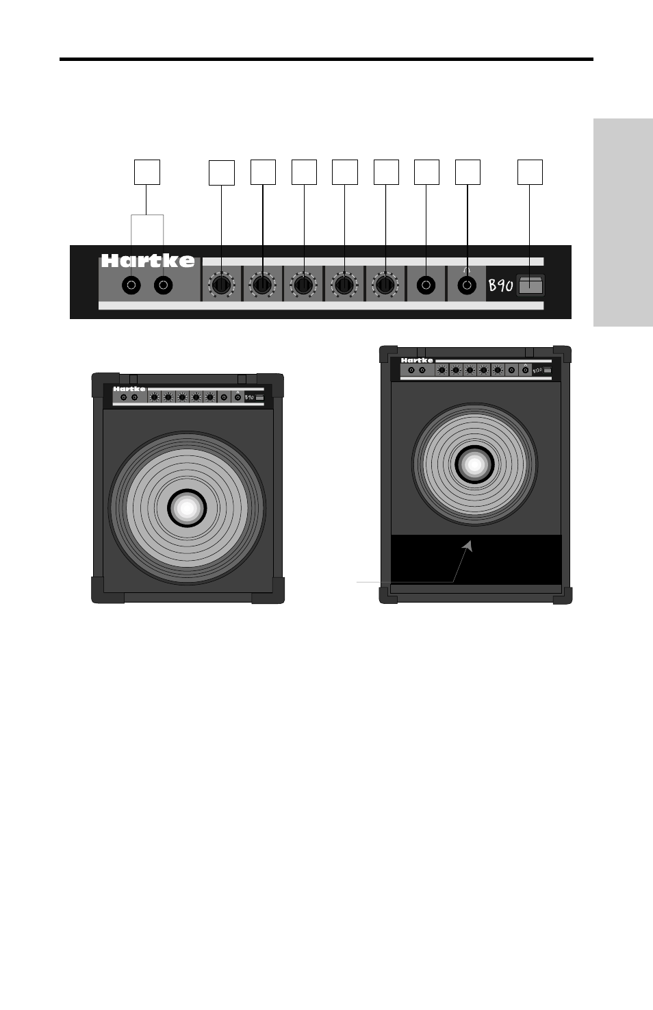 Guided tour, Front panel, Guided tour 5 | Front panel 5, Guided tour - front panel, English, Hartke, B120 second speaker | Samson B90 User Manual | Page 5 / 33
