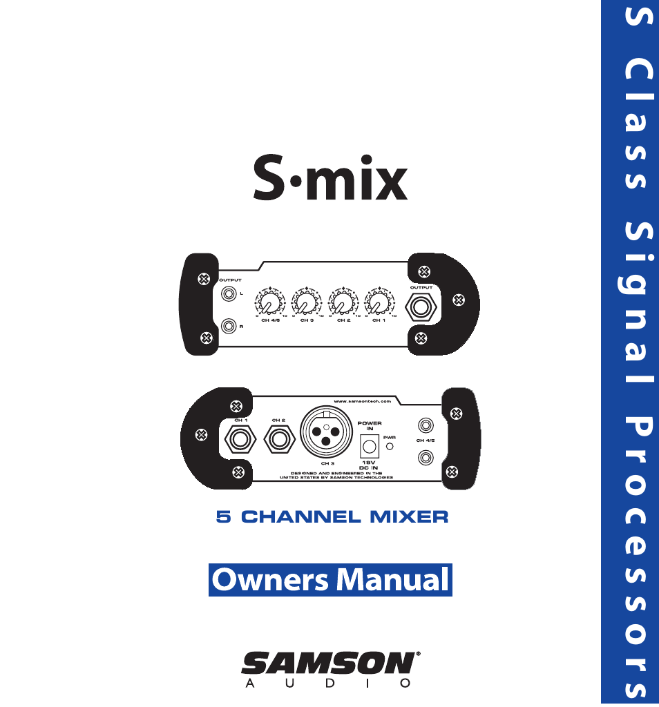 Samson CHANNEL MIXER User Manual | 8 pages