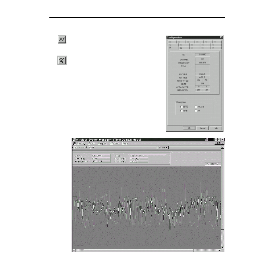 Time domain mode, Time domain mode 14 | Samson WSM Wireless System Manager for Windows 95 User Manual | Page 16 / 19