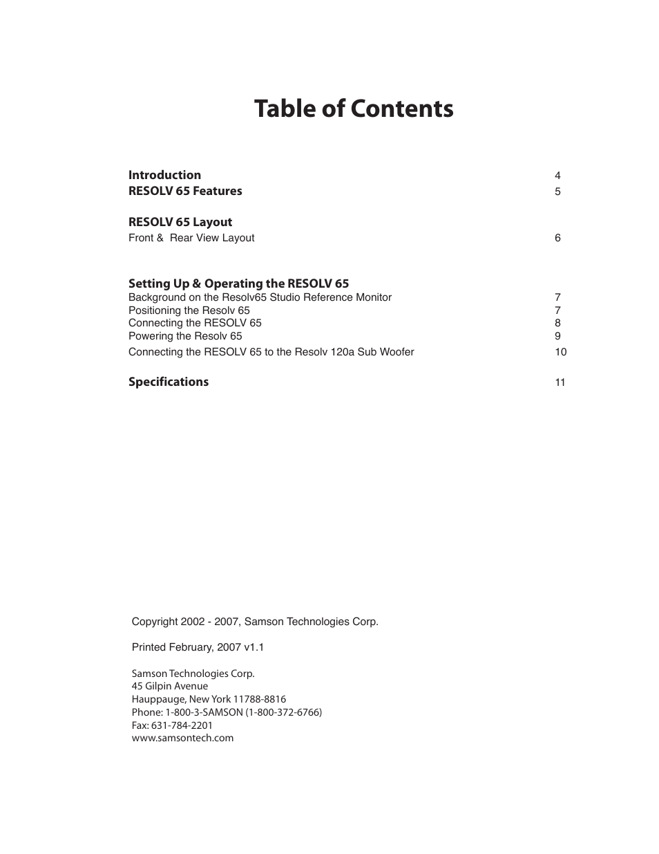 Samson 65 User Manual | Page 3 / 12