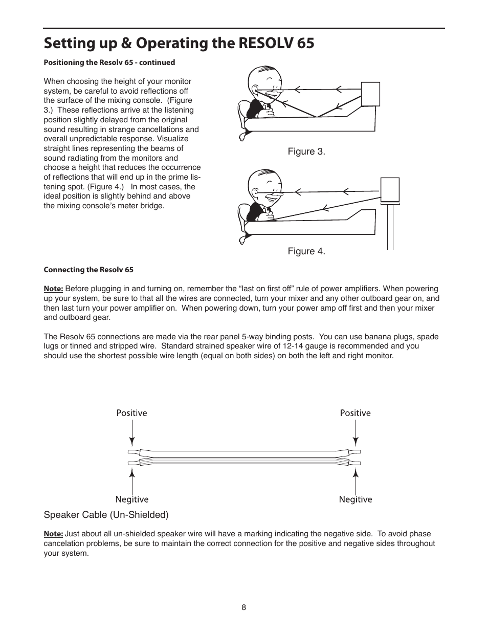 Setting up & operating the resolv 65 | Samson 65 User Manual | Page 8 / 12