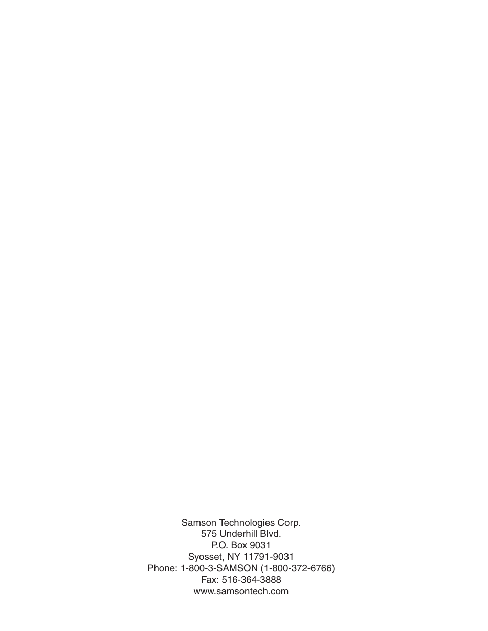 Samson Sub120 User Manual | Page 18 / 18
