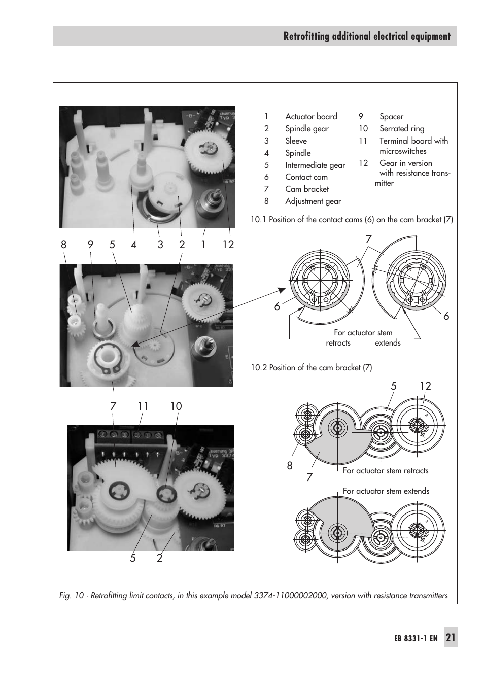 Samson Electri Actuator Type 3374 EB 8331-1 EN User Manual | Page 21 / 28