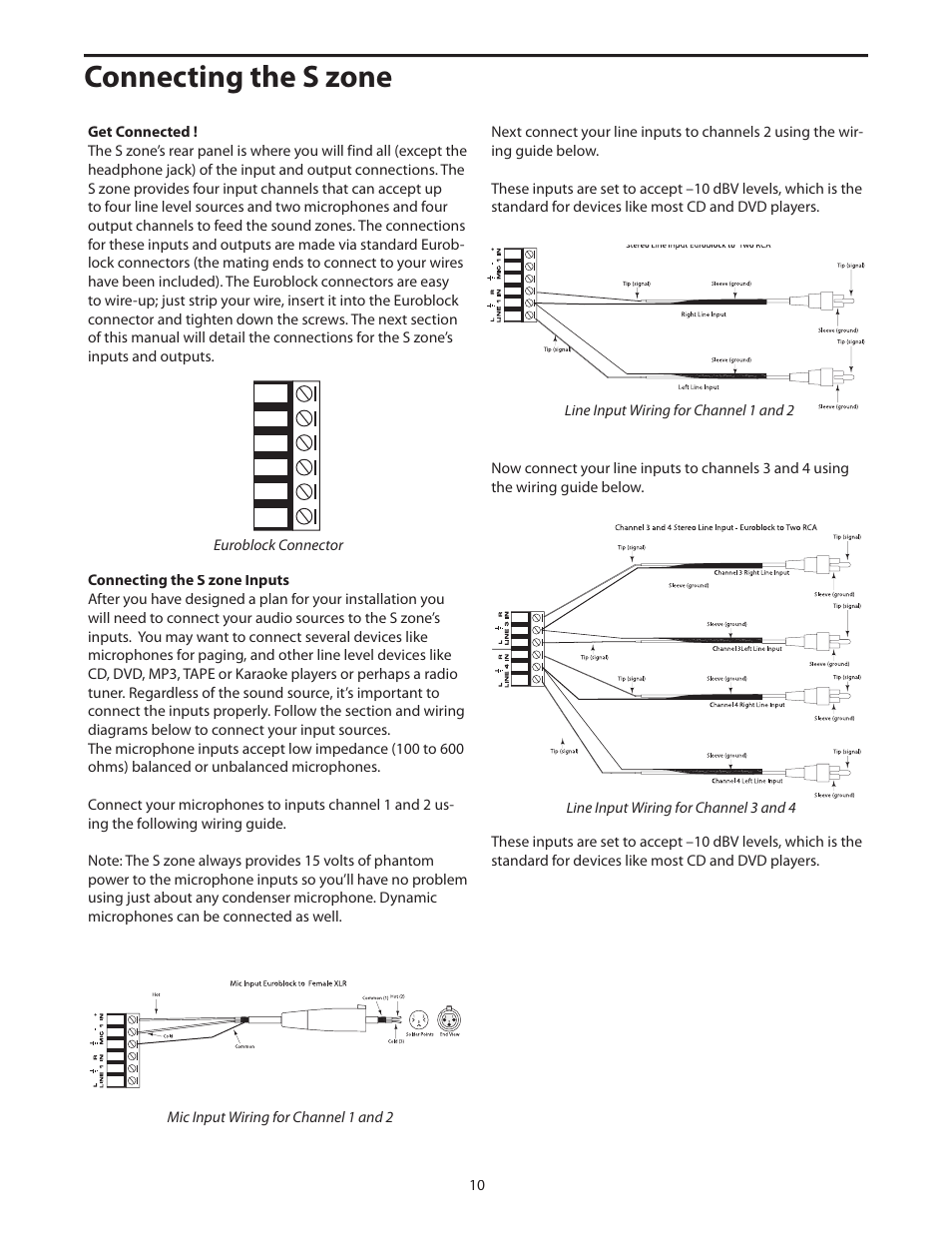 Connecting the s zone | Samson S zone User Manual | Page 12 / 28