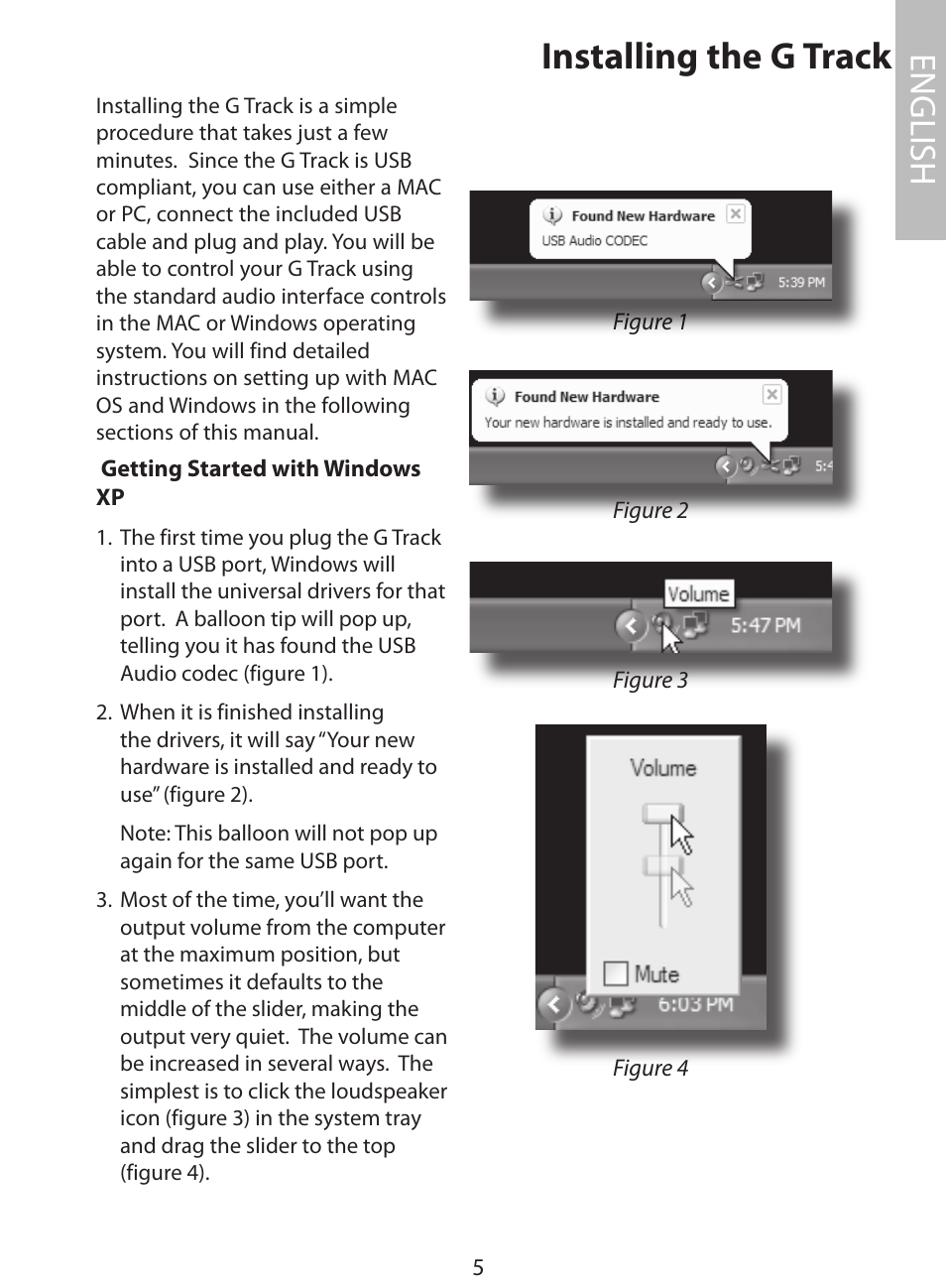 Installing the g track, English | Samson G Track User Manual | Page 7 / 88