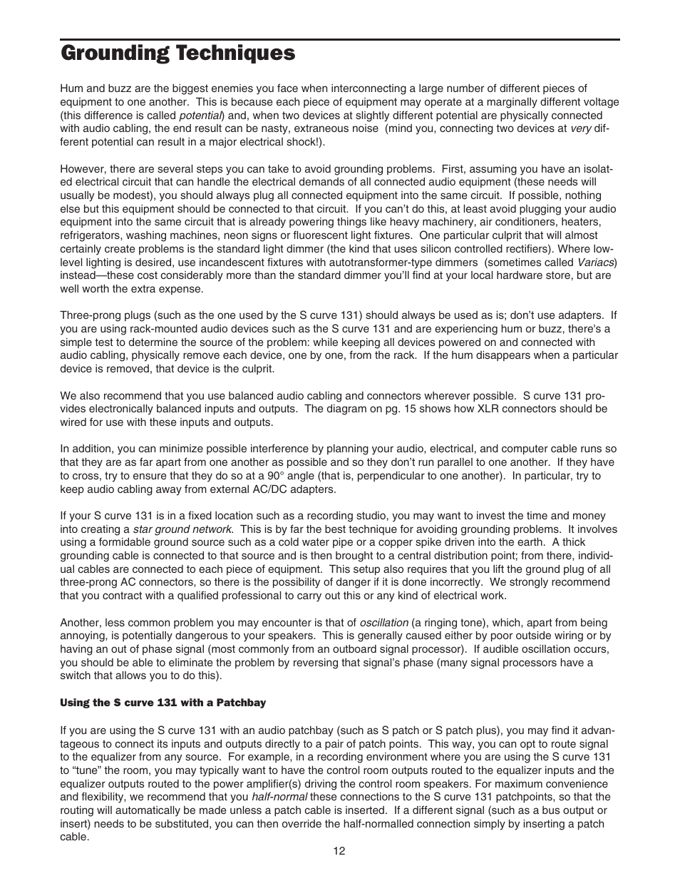 Grounding techniques | Samson 131 User Manual | Page 14 / 20