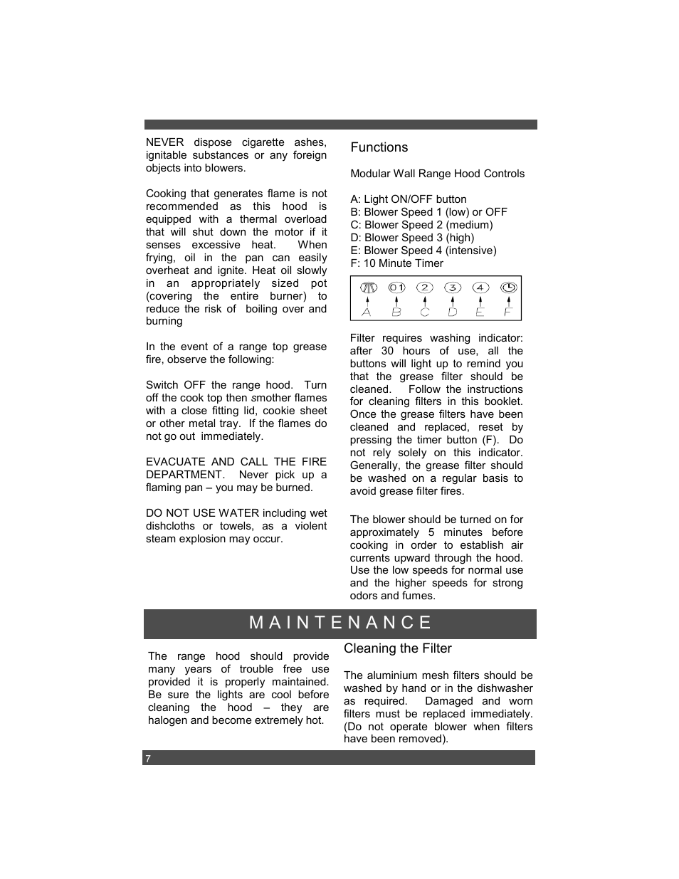 Sirius Range Hoods SU202 User Manual | Page 10 / 12