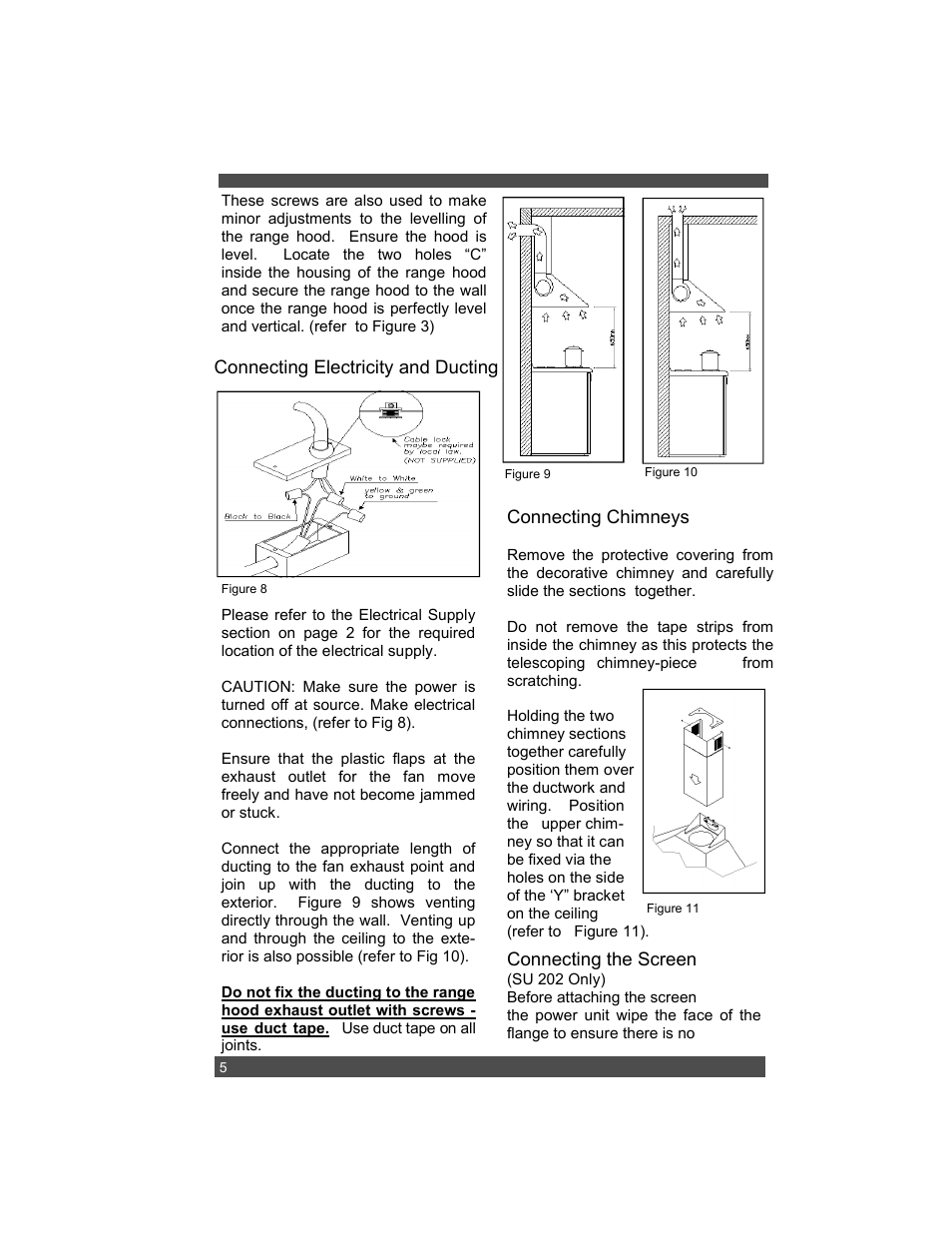 Sirius Range Hoods SU202 User Manual | Page 8 / 12