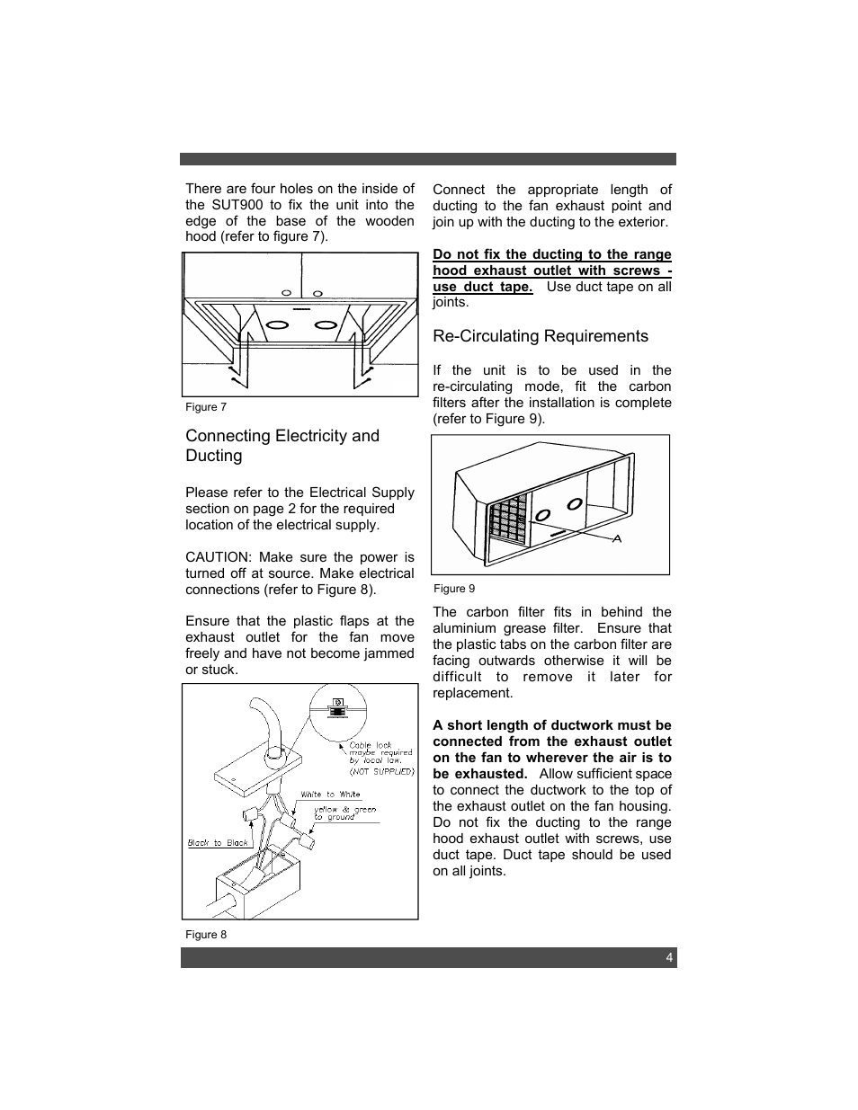 Sirius Range Hoods SUT900 User Manual | Page 7 / 12