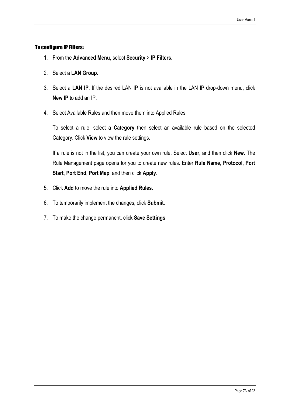 Shiro ADSL 2/2+ Ethernet Modem User Manual | Page 73 / 92