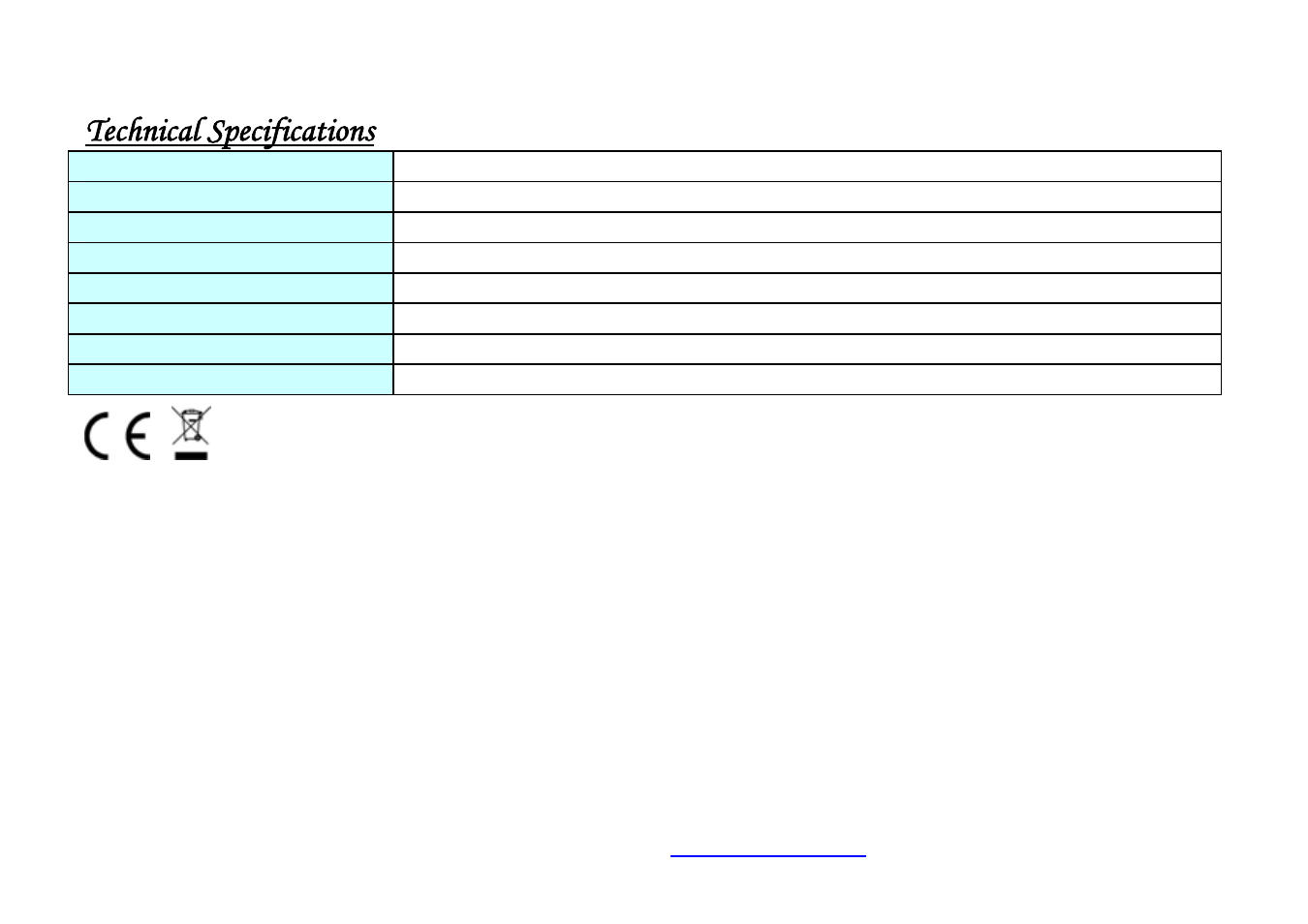 Technical specifications | Shiro DX User Manual | Page 12 / 13