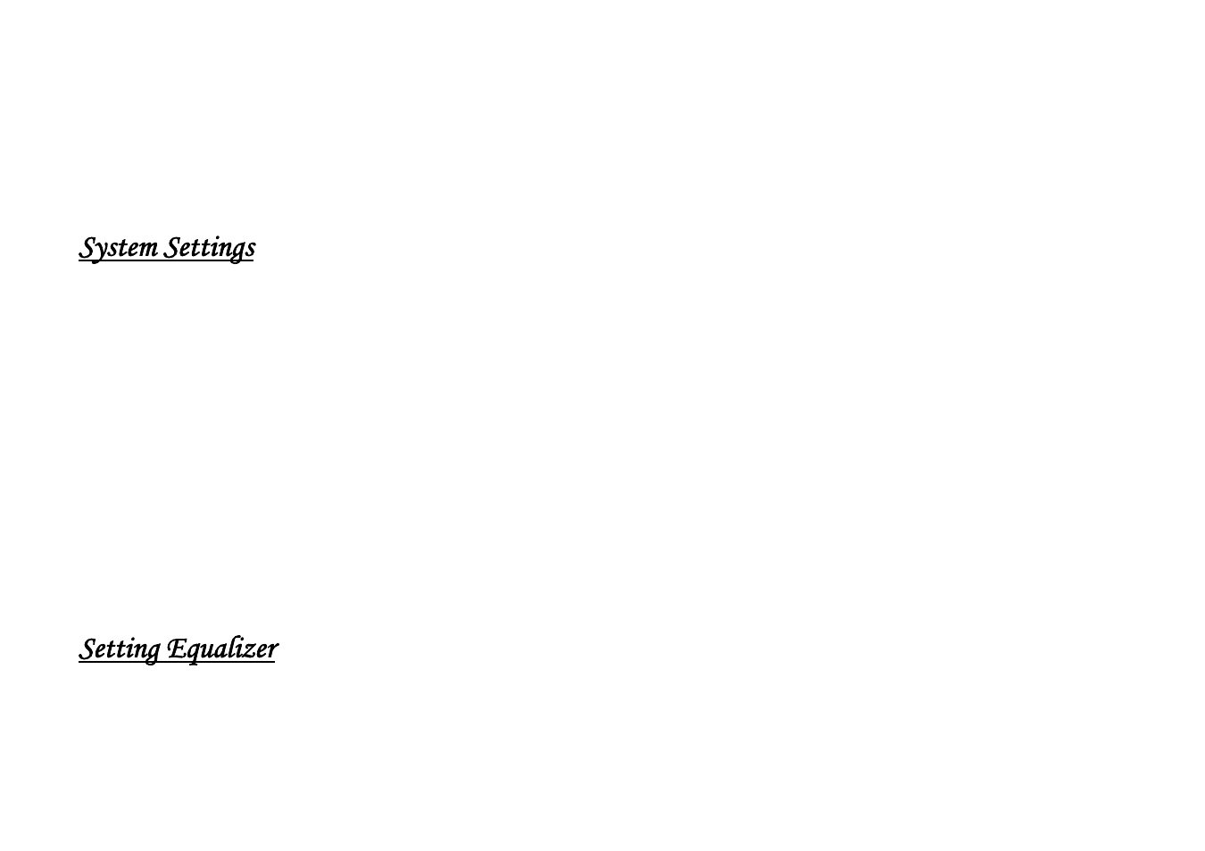 System settings, Setting equalizer | Shiro DX User Manual | Page 8 / 13