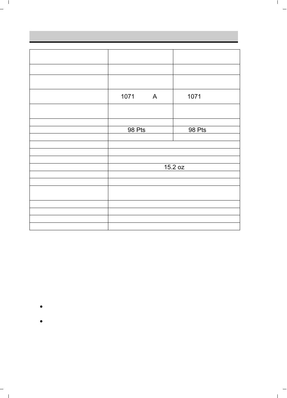 Specification | SPT WA-1310H User Manual | Page 4 / 20
