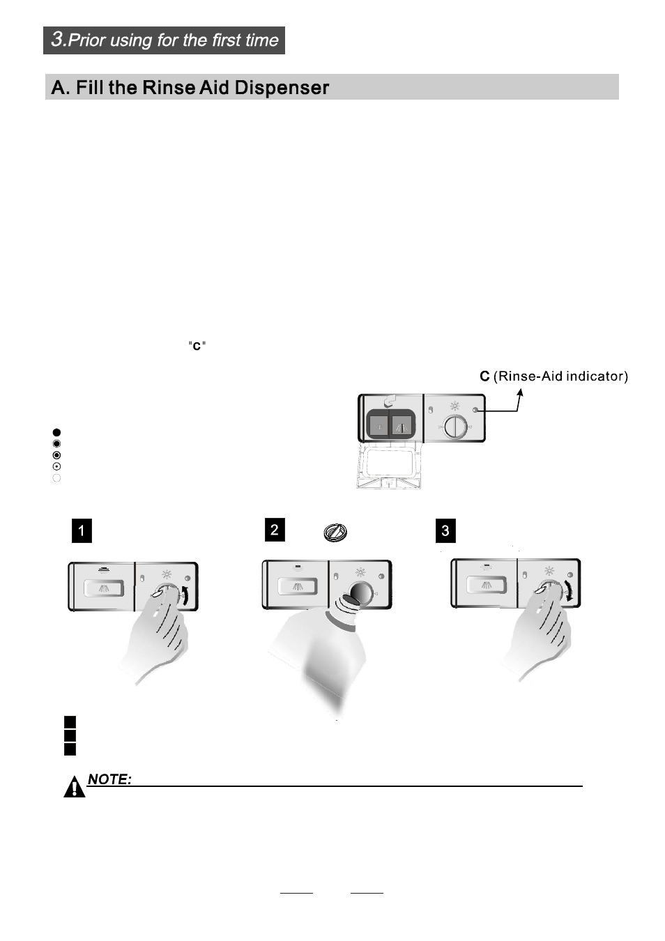 Rinse aid dispenser function of rinse aid, When to refill the rinse aid dispenser, Attention | SPT SD-2201S User Manual | Page 5 / 21