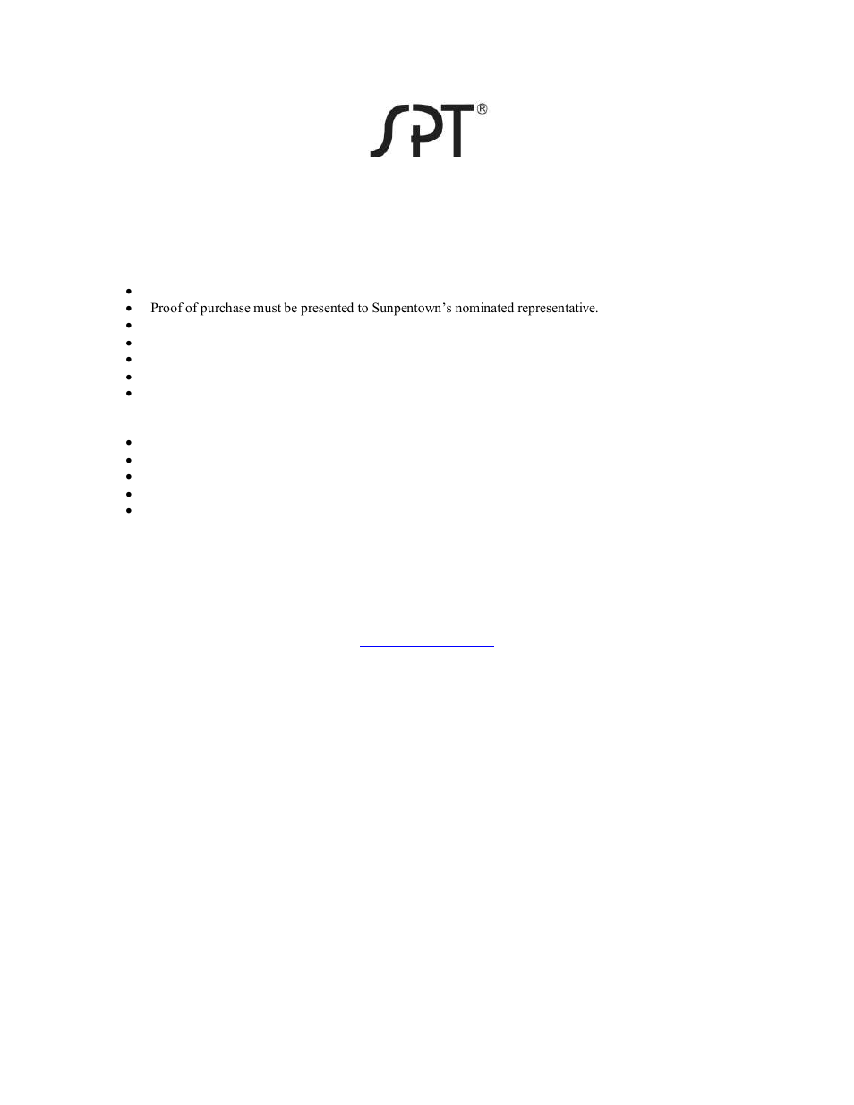 Your guarantee | SPT SD-40E User Manual | Page 10 / 10