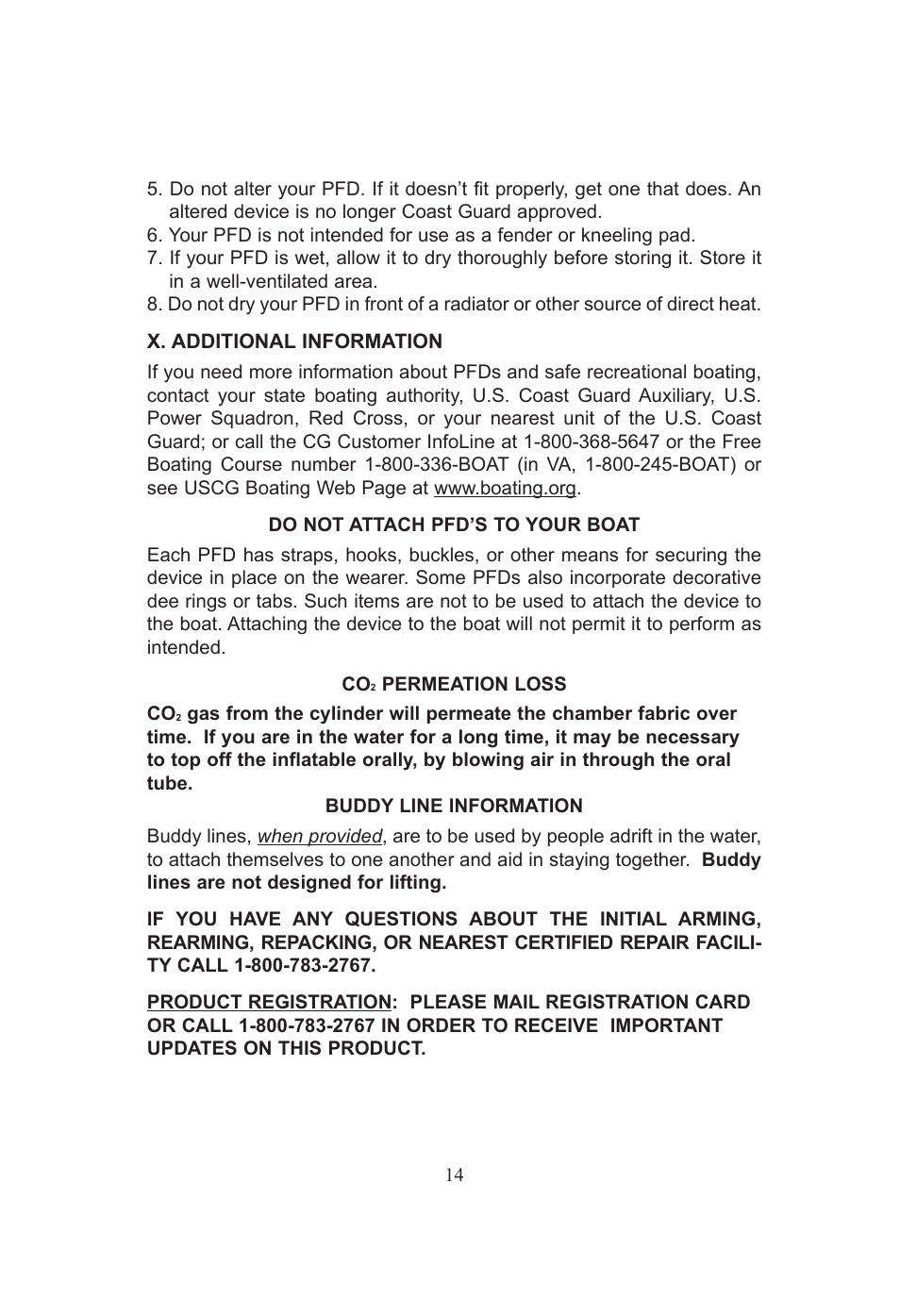 Stearns Safety & Survival 24MSPT-1 User Manual | Page 14 / 16