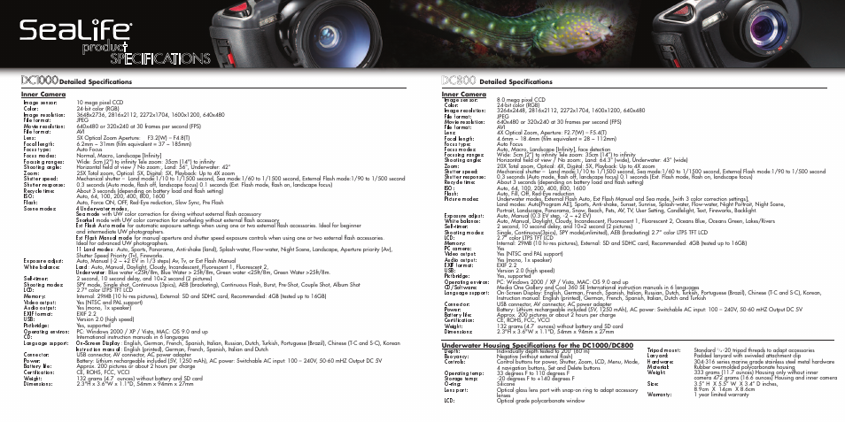 Sealife DC1000 User Manual | Page 8 / 8