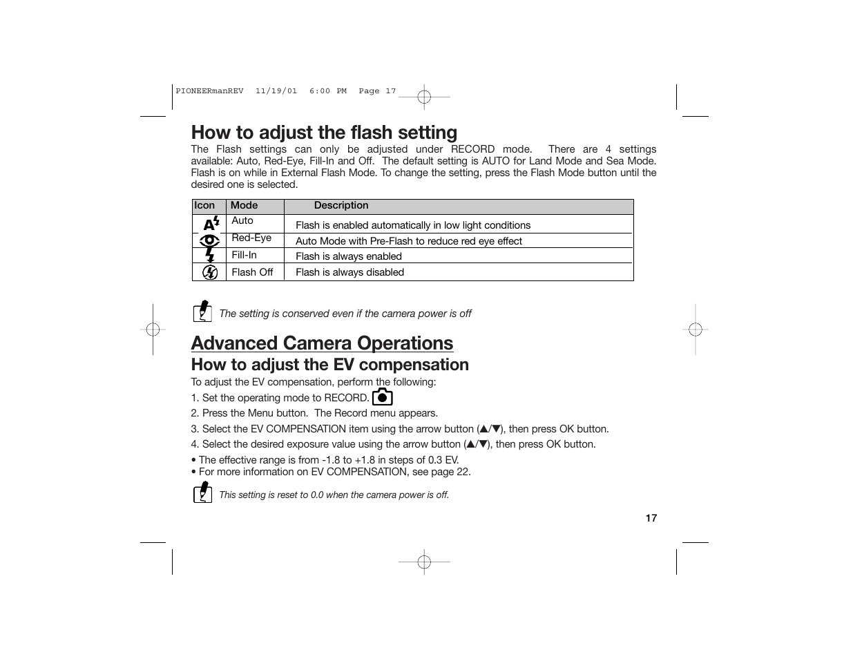 How to adjust the flash setting, Advanced camera operations, How to adjust the ev compensation | Sealife DC100 User Manual | Page 26 / 66