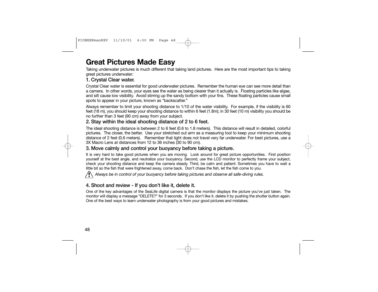 Great pictures made easy | Sealife DC100 User Manual | Page 57 / 66