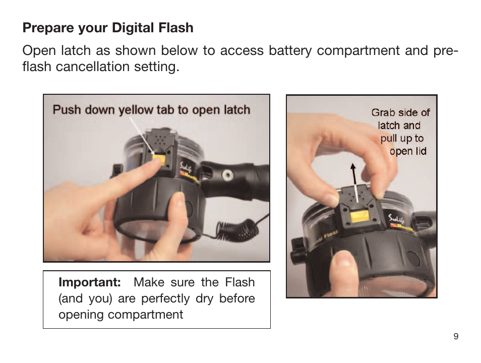 Sealife DIGITAL FLASH User Manual | Page 11 / 60