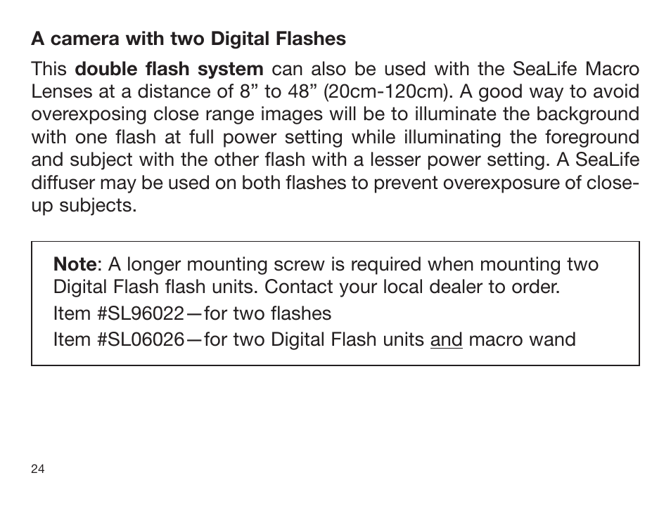 Sealife DIGITAL FLASH User Manual | Page 26 / 60
