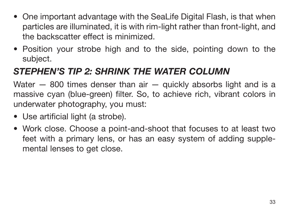 Sealife DIGITAL FLASH User Manual | Page 35 / 60