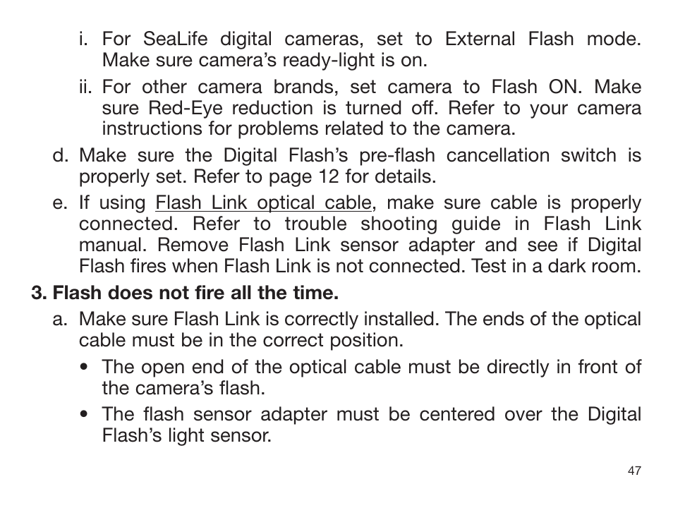 Sealife DIGITAL FLASH User Manual | Page 49 / 60