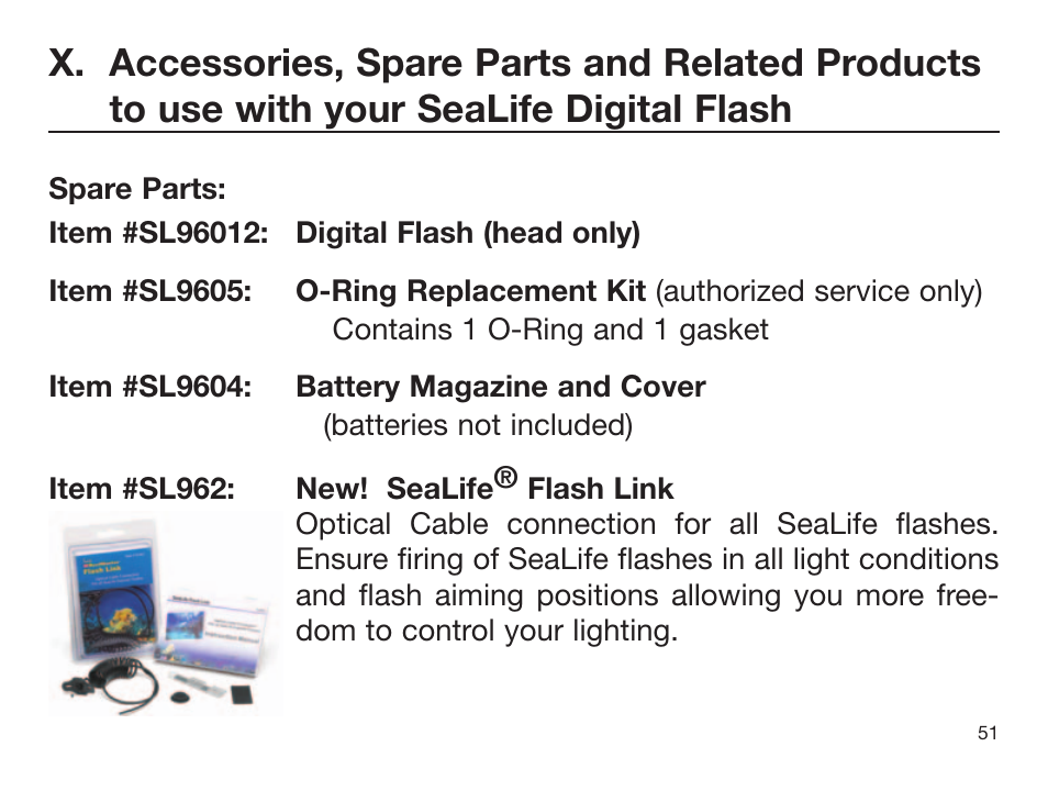 Sealife DIGITAL FLASH User Manual | Page 53 / 60