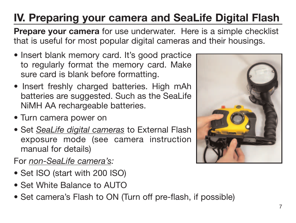 Sealife DIGITAL FLASH User Manual | Page 9 / 60