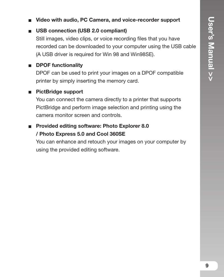 User’ s manual | Sealife DC 600 User Manual | Page 11 / 104