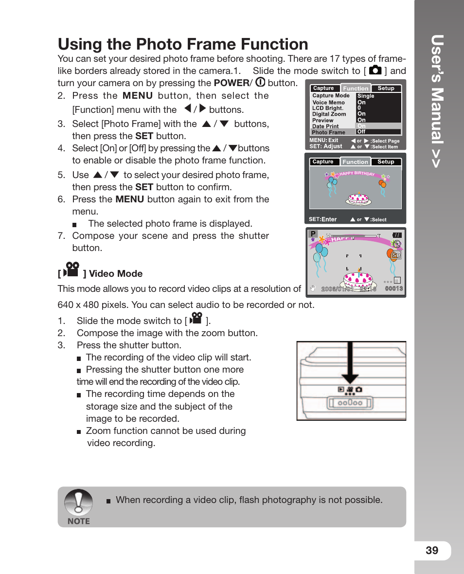 User’ s manual, Using the photo frame function | Sealife DC 600 User Manual | Page 41 / 104