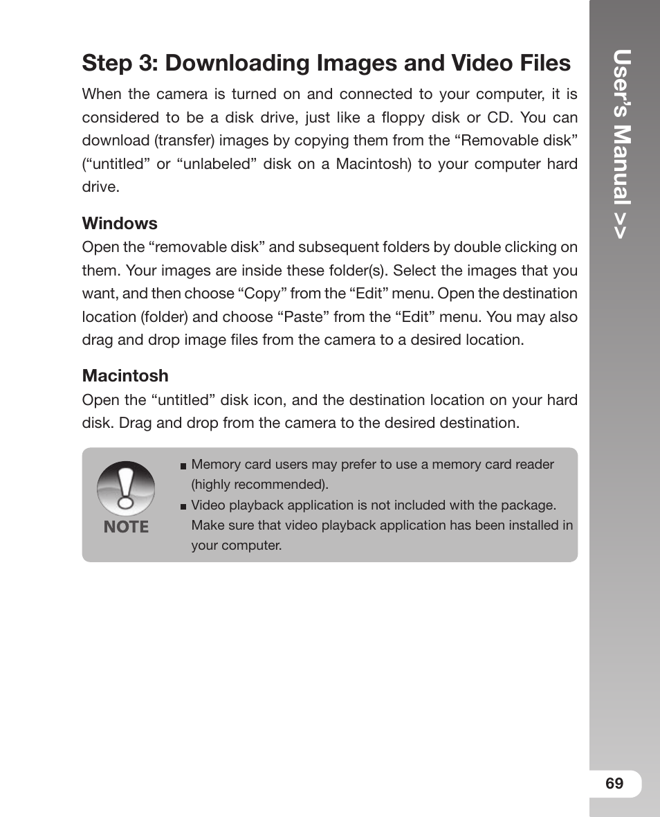 User’ s manual, Step 3: downloading images and video files | Sealife DC 600 User Manual | Page 71 / 104