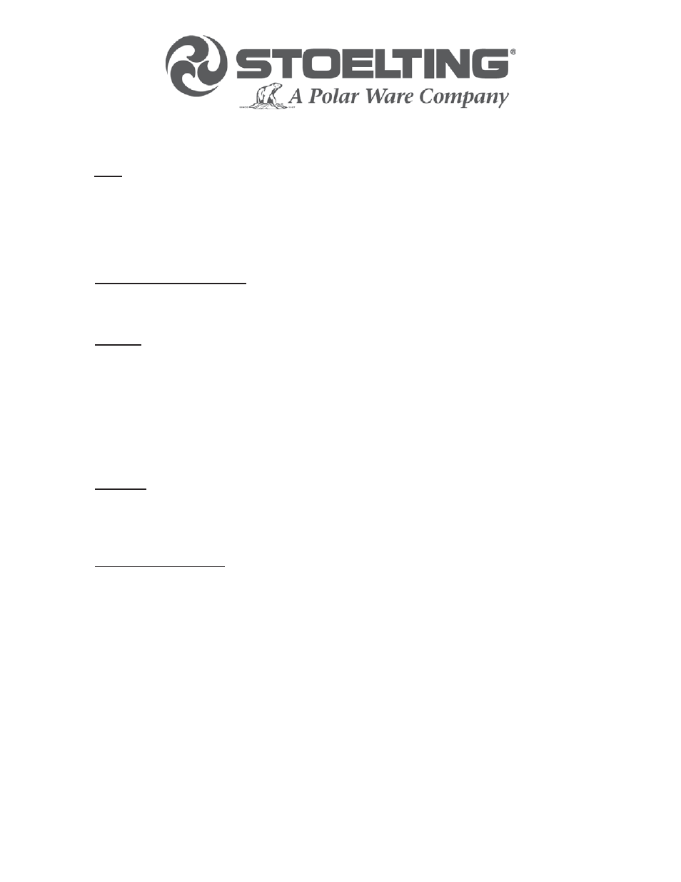 Warranty mix transfer pumps / cocktail / slush | Stoelting Optima SO328 User Manual | Page 29 / 29
