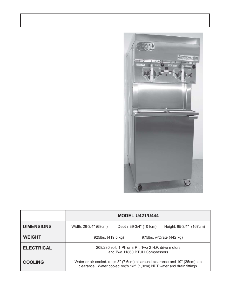 Stoelting U421/U444 User Manual | Page 11 / 49